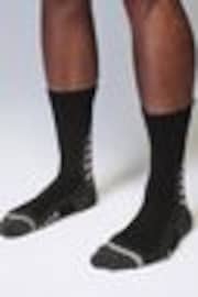 Black/Grey Active Cushioned Walking Socks 2 Pack - Image 1 of 1