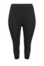 Yours Curve Black Lace Stretched Cropped Leggings - Image 1 of 1