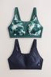 Print/Plain Active Sports High Impact Dry Tech Crop Tops B-G 2 Pack - Image 1 of 1