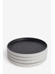 Set of 4 Black Otis Side Plates - Image 1 of 1