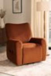 Soft Velvet Rust Brown Jaxon Riser Recliner Armchair - Image 1 of 1