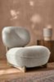 French Connection Cream Loop Boucle Jaivik Accent Chair - Image 1 of 1