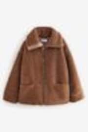 Tan Brown Teddy Borg Jacket - Image 1 of 1