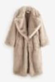 Natural Long Faux Fur Coat - Image 1 of 1