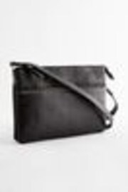Black Leather Whipstitch Cross-Body Bag - Image 1 of 1