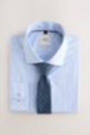 White/Blue Polka Dot Slim Fit Occasion Shirt And Tie Pack - Image 1 of 1