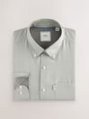 Зеленый - Обычный крой - Button Down Easy Iron Oxford Shirt - Image 1 of 1