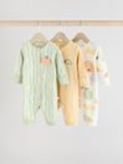 Multi Rainbow Baby Footless Sleepsuits 3 Pack (0mths-3yrs) - Image 1 of 1