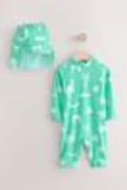 Verde - Conjunto de bañador y gorro con protección solar (3 meses -7 años) - Imagen 1 de 1