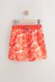 Coral/Red Shark Printed Swim Shorts (3-16yrs) - Image 1 of 1
