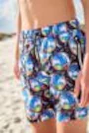Blue Football Printed Swim Shorts (3-16yrs) - Image 1 of 1