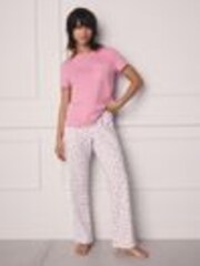 Pink Heart 100% Cotton Short Sleeve Pyjamas - Image 1 of 1
