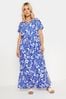 Womens Tropical Print Maxi Dress