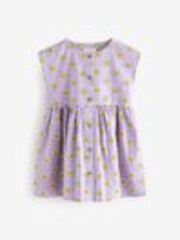 Purple Gingham Button Through Summer Summer Dress (3mths-8yrs) - Image 1 of 1