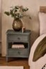 Light Grey Sadie Solid Mango Wood 2 Drawer Bedside Table - Image 1 of 1