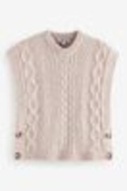 Ecru Cable Knit Button Side Tank - Image 1 of 1