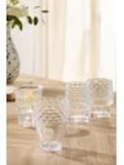 Set of 4 Clear Fish Stacking Tumbler Glasses - Image 1 of 1