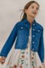 Denim Bright Blue Western 100% Cotton Jacket (3-16yrs) - Image 1 of 1