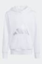 adidas White Essentials Glam Cotton Hoodie - Image 1 of 1