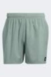 adidas Green Solid CLX Short Length Swim Shorts - Image 1 of 1