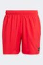 adidas Red Solid CLX Short Length Swim Shorts - Image 1 of 1