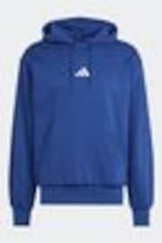 adidas Blue Essentials Feelcozy Fleece Hoodie - Image 1 of 1