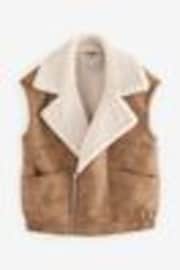 Brown Faux Shearling Gilet - Image 1 of 1