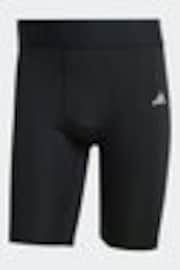 adidas Black Techfit Short Tights - Image 1 of 1