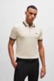 Weiß - BOSS – Paddy – Polo-Shirt mit Streifen aus 100 % Baumwolle - Bild 1 von 1