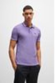 Lila - BOSS – Paddy – Polo-Shirt mit Streifen aus 100 % Baumwolle - Bild 1 von 1