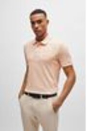 Orange - BOSS – Paddy – Polo-Shirt mit Streifen aus 100 % Baumwolle - Bild 1 von 1