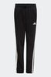 adidas Black 3 Stripe Fleece Joggers - Image 1 of 1
