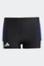 adidas Black Performance Colour Block Swim Boxer Shorts - Image 1 of 1