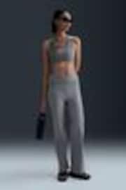 Nike Smoke Grey One High Waisted Fold Over Flared Leggings - Image 1 of 1