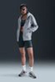 Nike Dark Grey Heather Phoenix Fleece Full Zip Hoodie - Image 1 of 1
