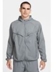 Nike Smoke Grey Dri-FIT Stride Woven Running Jacket - Image 1 of 1