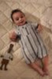 Minerals Stripe Baby Woven Dungaree and Bodysuit Set (0mths-2yrs) - Image 1 of 1