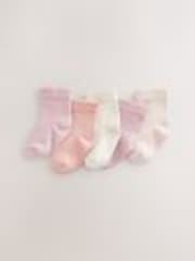 Pink Sparkle Baby Socks 5 Pack (0mths-2yrs) - Image 1 of 1