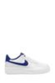 Nike White/Royal Blue Air Force 1 Youth Trainers - Image 1 of 1