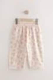 Pink Ditsy Floral Textured Barrel Leg Trousers (3mths-7yrs) - Image 1 of 1