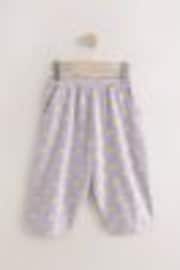 Purple Textured Barrel Leg Trousers (3mths-7yrs) - Image 1 of 1