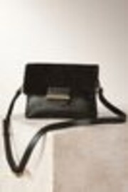 Black Leather Cross-Body Bag - Image 1 of 1