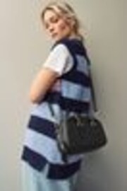 Black Leather Mini Bowler Bag - Image 1 of 1