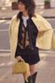 Yellow Leather Mini Bowler Bag - Image 1 of 1