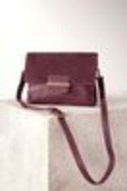 Burgundy Red Leather Cross-Body Bag - Image 1 of 1