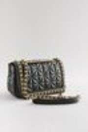 Black Quilted Chain Across-Body Bag - Image 1 of 1