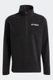 adidas Black Essentials 1/2 Zip Fleece Jacket - Image 1 of 1