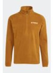 adidas Brown Essentials 1/2 Zip Fleece Jacket - Image 1 of 1