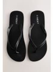 Black Beach Flip Flops - Image 1 of 1