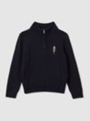 Reiss Navy Arden 3-9 yrs Quarter Zip Jumper - Image 1 of 1